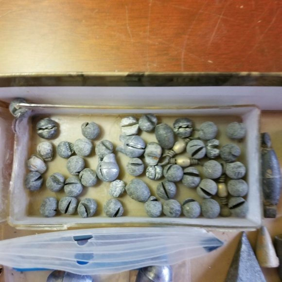 Fishing Weights Lot 70 plus Vintage Various Sizes  Metal Lures Mister Twister - Picture 6 of 8